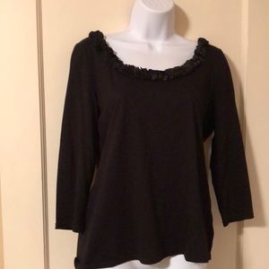 Black long sleeve top